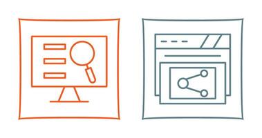 Monitor Screen and Share Icon vector