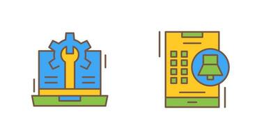 Alarm and Web Development Icon vector