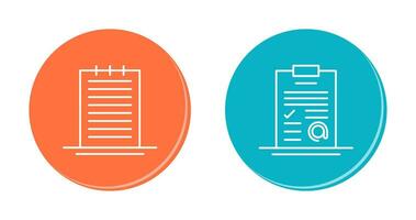 Notes and AT Sign Icon vector