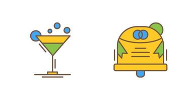 Coktail and Wedding Icon vector