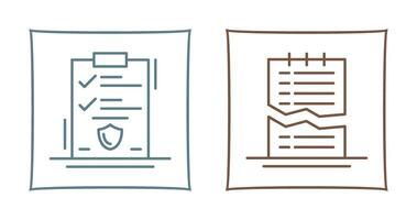 Approved and Corrupted List Icon vector