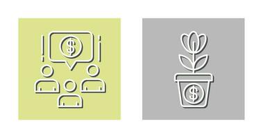 Growth and Money Icon vector