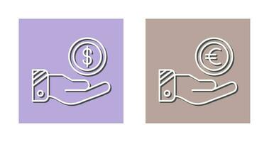 Dollar and Euro Icon vector