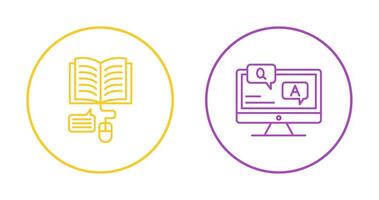 Online Learning and Faq Icon vector