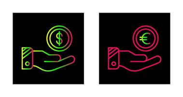 Dollar and Euro Icon vector