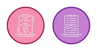 Approved and Corrupted List Icon vector