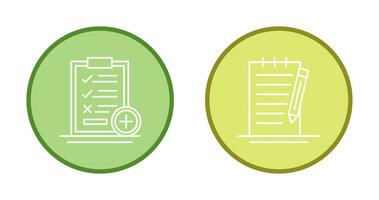 Medical Examination List and Check Up List Icon vector