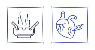 Heart Attack and hashtray Icon vector