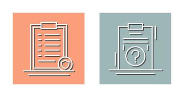 List Protection and Question Icon vector