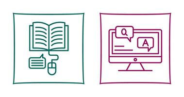 Online Learning and Faq Icon vector