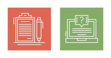 Contract and Question Icon vector