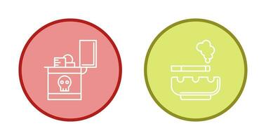 Zippo and Cigarette Icon vector