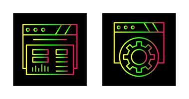 Dashboard and Browser Icon vector