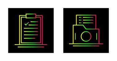 Clipboard and List Folder Icon vector