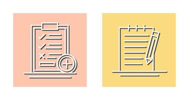 Medical Examination List and Check Up List Icon vector