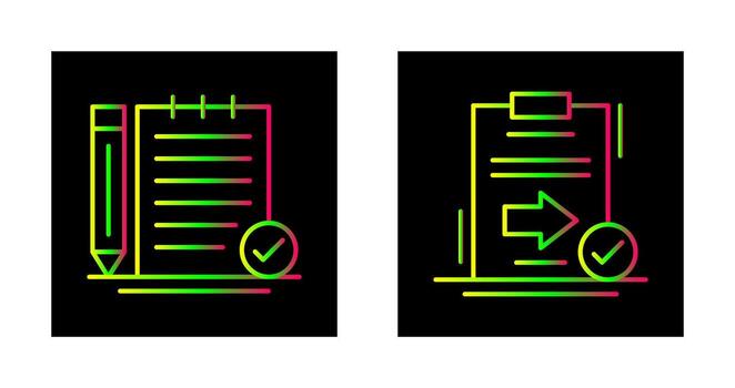 Check Notes and Send Icon vector