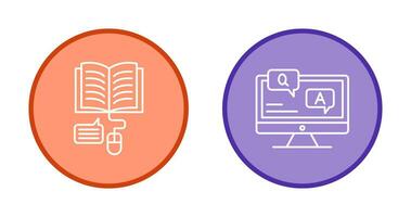 Online Learning and Faq Icon vector