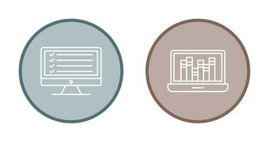 Online Checklist and Online Library Icon vector