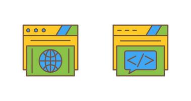 navegador y mensaje icono vector