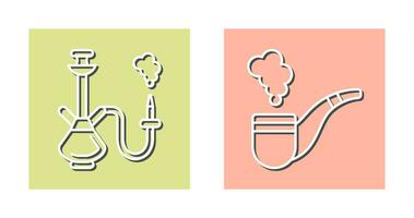 Hookah and Smoke Pipe Icon vector