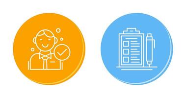 Hire and Check List Icon vector