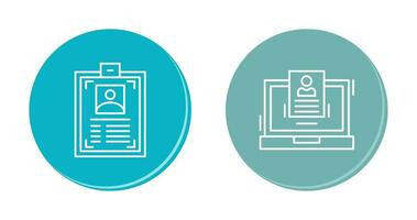 User and ID Card Icon vector