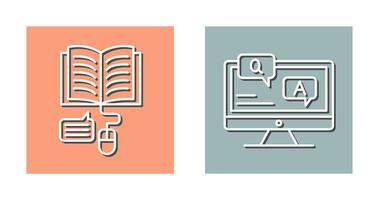 Online Learning and Faq Icon vector