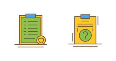 List Protection and Question Icon vector