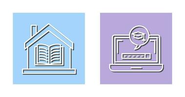 Digital Learning and Homeschooling Icon vector