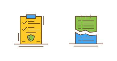 Approved and Corrupted List Icon vector