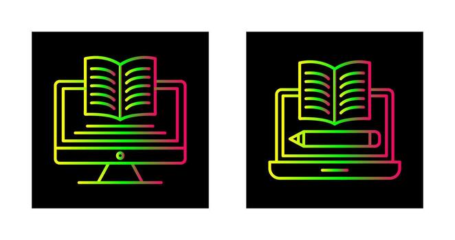 Digital Learning and Written Icon vector