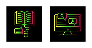 Online Learning and Faq Icon vector