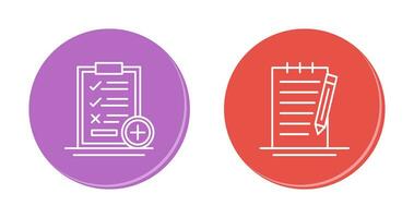 Medical Examination List and Check Up List Icon vector