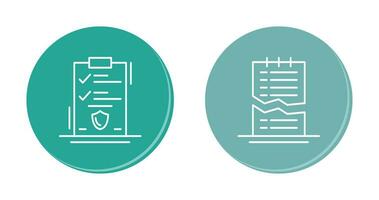 Approved and Corrupted List Icon vector