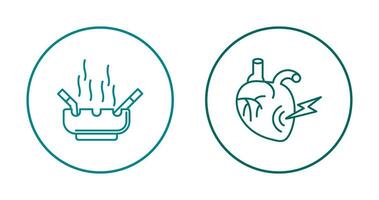 Heart Attack and hashtray Icon vector