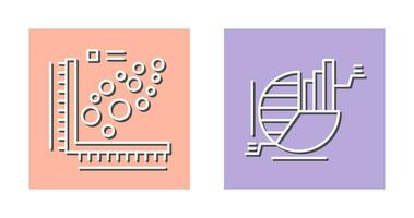 Plot and Pie Chart Icon vector
