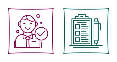 Hire and Check List Icon vector