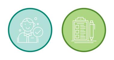 Hire and Check List Icon vector