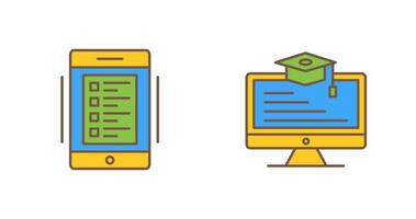 Online Test and Online Learning Icon vector