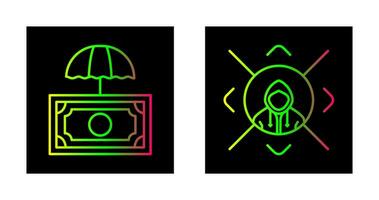 Umbrella and Target Icon vector