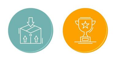 Package and Trophy Icon vector