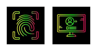 Log and Finger Print Icon vector