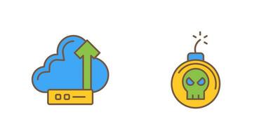 Cloud and Bomb Icon vector