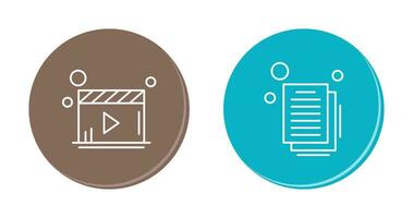 Video Player and Document Icon vector