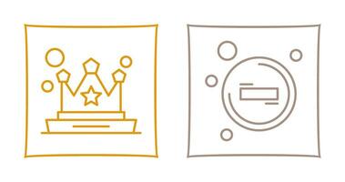 Crown and Remove Icon vector