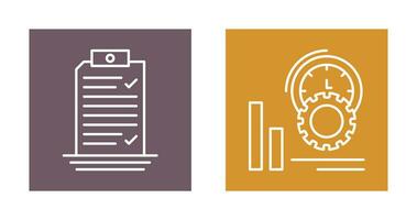 Check List and Performance Icon vector