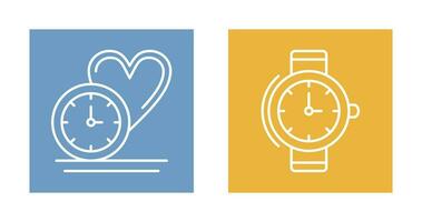 Love and Wrist Watch Icon vector