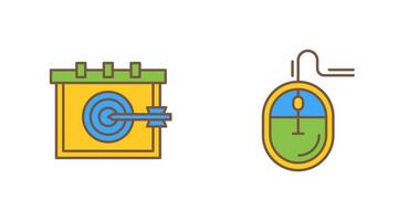 Target and Mouse Icon vector