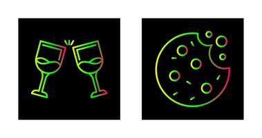 Wine and Cookie Icon vector