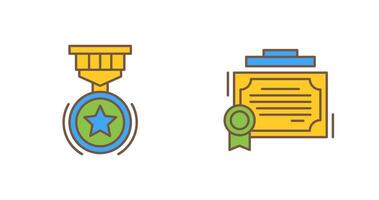 Medal and Certificate Icon vector